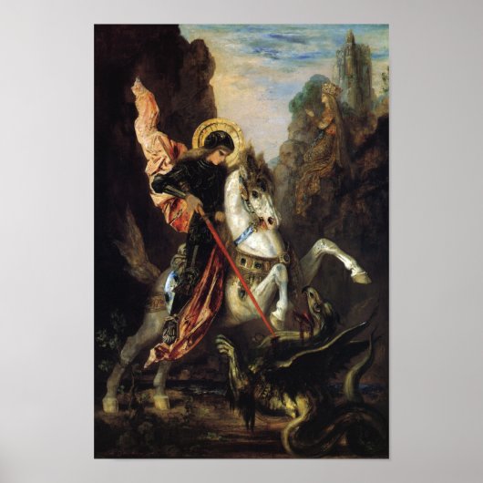 Saint George & Dragon Gustave Moreau Fine Art Poster (Vorne)