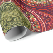 SAINT GEORGE, DRAGON /MADONNA UND KINDERRed Ruby Geschenkpapier (Rolleneckpunkt)
