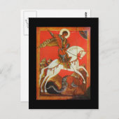 Saint George & Dragon Postcard Postkarte (Vorne/Hinten)