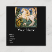 Saint George, Dragon und Prinzessin Black Quadratische Visitenkarte (Vorderseite)