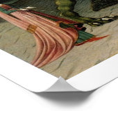 Saint George & Dragon Vintag Art Print Poster (Ecke)