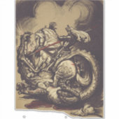 Saint George Killing der Drache Aufkleber (Vorderseite)