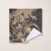 Saint George Killing der Drache Badhandtuch Set (Waschlappen)