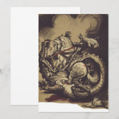 Saint George Killing der Drache Dankeskarte (Vorne/Hinten)