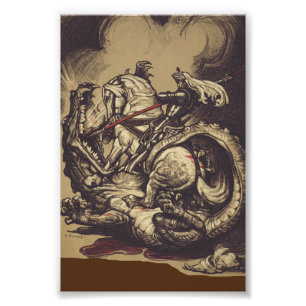 Saint George Killing der Drache Fotodruck