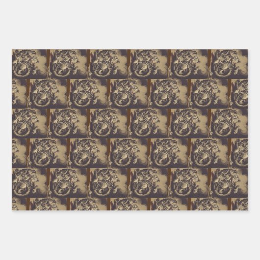 Saint George Killing der Drache Geschenkpapier Set (Vorderseite)