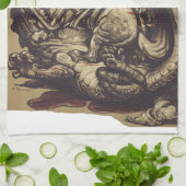 Saint George Killing der Drache Geschirrtuch (Gefaltet)