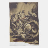 Saint George Killing der Drache Geschirrtuch (Vertikal)