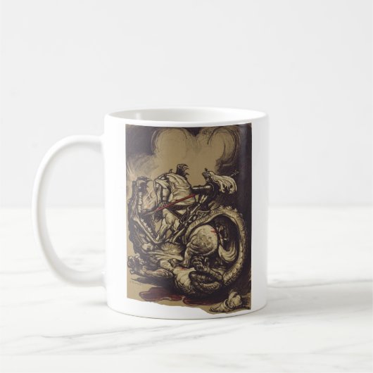 Saint George Killing der Drache Kaffeetasse (Links)