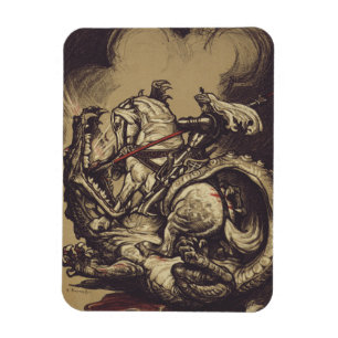 Saint George Killing der Drache Magnet