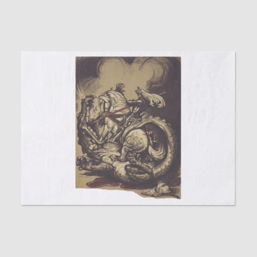 Saint George Killing der Drache Seidenpapier (Vorderseite)