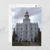 Saint George LDS Temple Postkarte (Vorne/Hinten)
