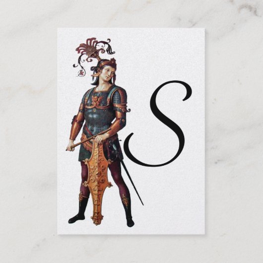 SAINT GEORGE Monogram White Pearl Luxus Visitenkarte (Rückseite)