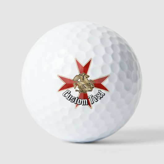 Saint George over Maltese Cross Golfball (Vorderseite)