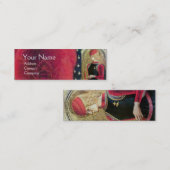 SAINT GEORGE PORTRAIT, rot, schwarz, gelb gelb Mini Visitenkarte (Vorne/Hinten)