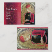 SAINT GEORGE PORTRAIT, rot, schwarz, gelb gelb Visitenkarte (Vorne/Hinten)