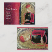 SAINT GEORGE PORTRAIT, rot, schwarz, gelb gelb Visitenkarte (Vorne/Hinten)