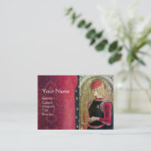 SAINT GEORGE PORTRAIT, rot, schwarz, gelb gelb Visitenkarte (Stehend Vorderseite)