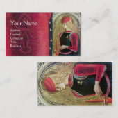 SAINT GEORGE PORTRAIT, rot, schwarz, gelb gelb Visitenkarte (Vorne/Hinten)