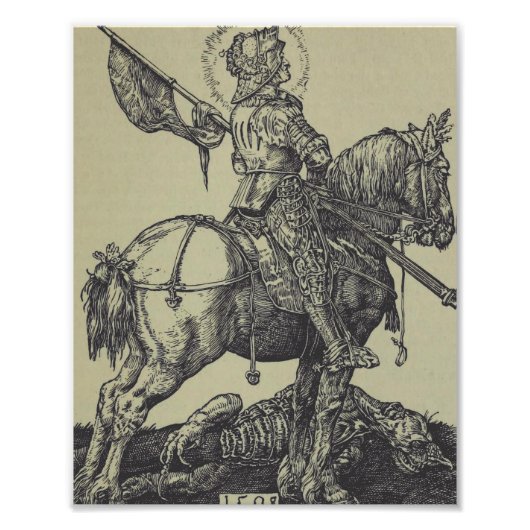 Saint George Slay der Drache Fotodruck (Vorne)