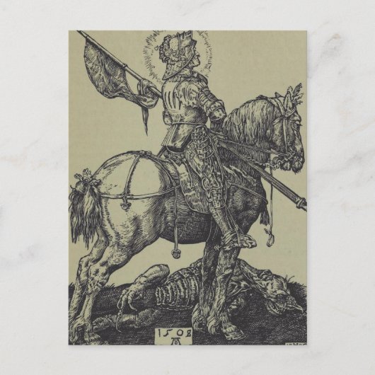 Saint George Slay der Drache Postkarte (Vorderseite)