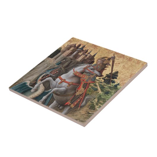 Saint George Slay Dragon Carlo Crivelli Paintin Fliese (Seite)