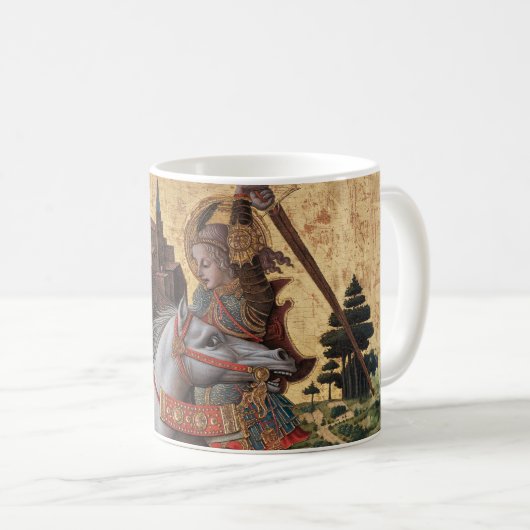 Saint George Slay Dragon Carlo Crivelli Paintin Kaffeetasse (VorderseiteRechts)