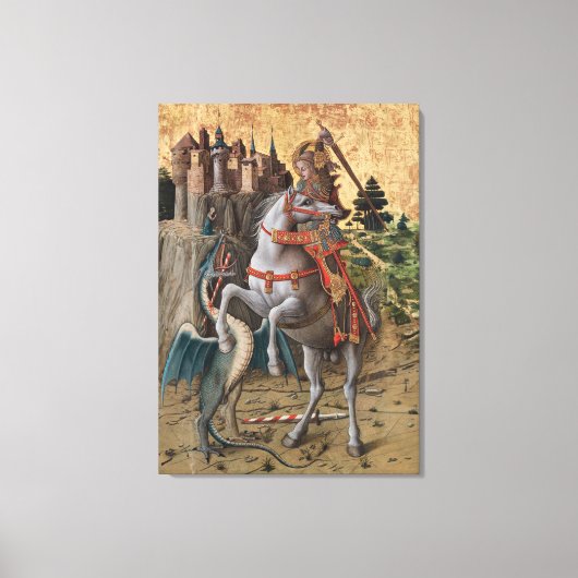 Saint George Slay Dragon Carlo Crivelli Paintin Leinwanddruck (Vorderseite)