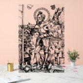 Saint George Stehend mit Zwei Engeln Acrylschild (Hochzeit)
