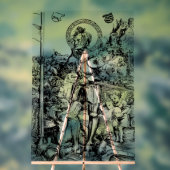 Saint George Stehend mit Zwei Engeln Acrylschild (Neutral)