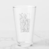 Saint George Stehend mit Zwei Engeln Glas (Rückseite)
