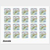 Saint George Tag Quadratischer Aufkleber (Blatt)