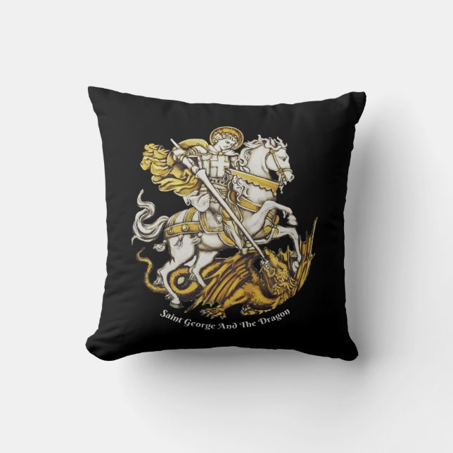Saint George Throw Pillow Kissen (Vorderseite)