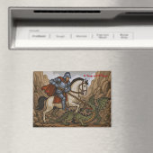 Saint George tötet den Drachen - Schlacht Lumeçon Magnet (In Situ (Geschirrspüler))