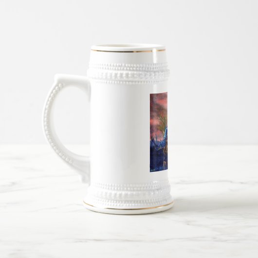 SAINT GEORGE UND ALIEN DRAGON BIERGLAS (Links)