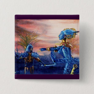 SAINT GEORGE UND ALIEN DRAGON BUTTON