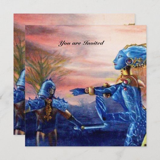 SAINT GEORGE UND ALIEN DRAGON EINLADUNG (Vorne/Hinten)