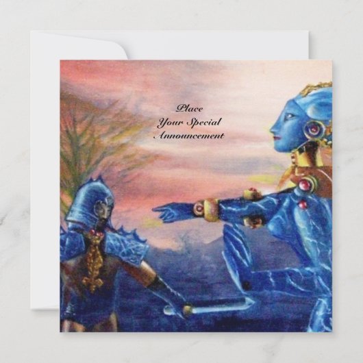 SAINT GEORGE UND ALIEN DRAGON EINLADUNG (Rückseite)