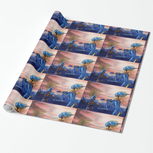 SAINT GEORGE UND ALIEN DRAGON GESCHENKPAPIER (Ungerollt)