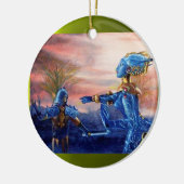 SAINT GEORGE UND ALIEN DRAGON KERAMIKORNAMENT (Links)