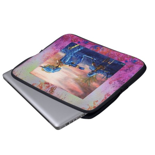 SAINT GEORGE UND ALIEN DRAGON LAPTOPSCHUTZHÜLLE (Vorne Knopf)