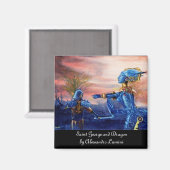 SAINT GEORGE UND ALIEN DRAGON MAGNET (Vorderseite/Rückseite)