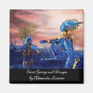 SAINT GEORGE UND ALIEN DRAGON MAGNET