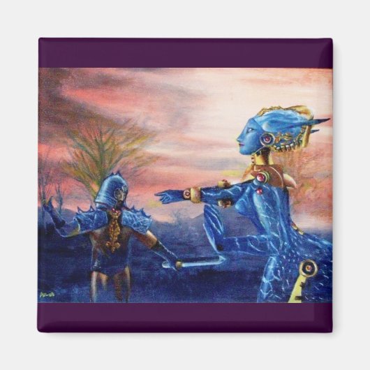 SAINT GEORGE UND ALIEN DRAGON MAGNET (Vorne)