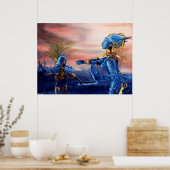 SAINT GEORGE UND ALIEN DRAGON POSTER (Küche)