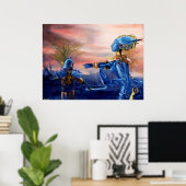 SAINT GEORGE UND ALIEN DRAGON POSTER (Heimbüro)