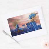 SAINT GEORGE UND ALIEN DRAGON RECHTECKIGER AUFKLEBER (Umschlag)