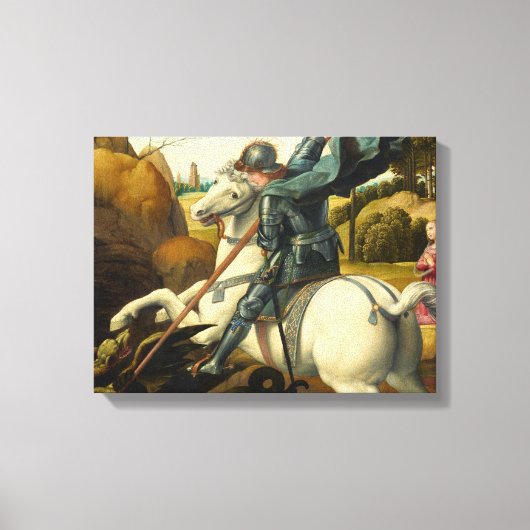Saint George und der Drache, 1506 von Raphael Leinwanddruck (Vorderseite)