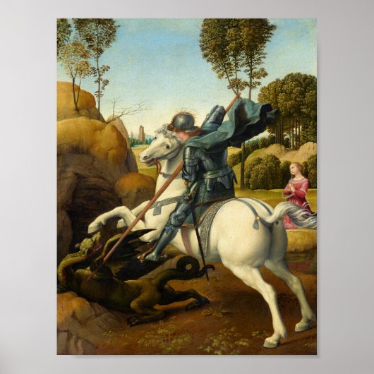 Saint George und der Drache, 1506 von Raphael Poster (Vorne)