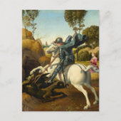 Saint George und der Drache, 1506 von Raphael Postkarte (Vorderseite)